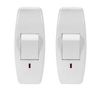 FONDOTIN Interruptor de Palanca con Luz Indicadora 2 Piezas Interruptor de Cable en Línea para Lámparas de Mesa y Electrodomésticos Pequeños Compacto y Portátil para Uso en Dormitorio y