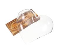 FONDOTIN Jarrón Hidropónico de con Base de Madera Vintage para Propagación de Plantas de Interior Estación de Transparente para Escritorio y Decoración