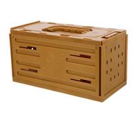 FONDOTIN Jaula de Transporte Portátil para Aves de Corral en Abs, Tamaño Mediano, Color Café, Transportador Seguro y Espacioso para Periquitos, Loros y Pájaros Pequeños, Adecuado