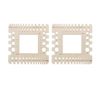 FONDOTIN Juego de 2 Reglas de Madera para Tejer Medición Métrica E Imperial, Medidor de Tejido de Madera para Calibre de Agujas y Grosor de Hilo, Herramienta Precisa para Costura, Crochet