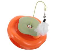 FONDOTIN Juguete Automático Interactivo para Gatos con Pista Giratoria y Plumaje, Juego de Rompecabezas para Interior, Varita con Movimiento Inteligente y Ejercicio Multisensorial