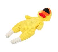 FONDOTIN Juguete Chirriante para Perros Grande de Peluche Amarillo Sonido de Pollito, Juguete Masticable Interactivo para Cachorros y Perros, Adecuado para Juego y Dentición