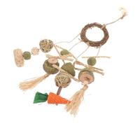 FONDOTIN Juguete Masticable para Aves De Rattan Accesorio Colgante para Jaula De Periquitos y Juguete para Roer y Desgastar para Diversión y Estimulación De