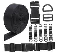FONDOTIN Kit Accesorios para Bolsas con Hebillas D y Glide Correas Ajustables de Nailon para Reparación y DIY Mochilas Bolsos y Equipajes