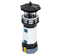 FONDOTIN Lámpara Solar Decorativa de Resina Giratoria Lámpara LED para Jardín Patio y Terraza Iluminación Exterior Solar para Decoración al Aire Libre Luz Ambiental Negra y Blanca