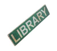 FONDOTIN Letrero de Hojalata Vintage para Biblioteca con Citas Literarias Decoración Retro de Pared para Hogar Oficina Cafetería y Aula