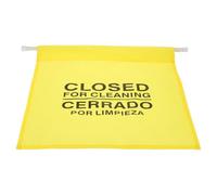 FONDOTIN Letrero de Seguridad Colgante Amarillo para Baño Barrera Retráctil Ajustable 60-110 Cm, Señal de Limpieza y Precaución para Mantenimiento Industrial y Comercial