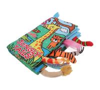 FONDOTIN Libro de Tela Interactivo para, Juguete Educativo de Animales con Extensión de Jirafa, Material de Felpa Suave, Lavable y Resistente, Adecuado para Estimulación Sensorial