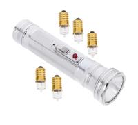 FONDOTIN Linterna Portátil De Mano Retro Vintage De Metal Pequeña Sin Batería, 2 Pilas d Tipo c 5 Bombillas para Camping, Senderismo y Actividades Al Aire Libre