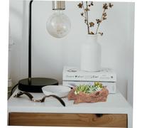 FONDOTIN Macetero de Raíz de Árbol Artificial para Suculentas Diseño de Escultura de Madera para Plantas de Interior Decoración de Escritorio y Contenedor DIY para Bonsáis y Cactus
