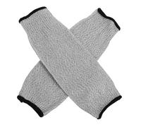 FONDOTIN Mangas de Brazo Resistentes a Cortes Reutilizables para Jardinería y Cuidado de Mascotas, Protección Antiarañazos y Antimordeduras, Talla L 35 Cm, Color Gris Jaspeado Borde Negro,