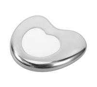 FONDOTIN Masajeador Facial Tabla De Raspado Guasha Acero Inoxidable 1 Unidad Forma Corazón Plata Portátil Para Rostro y Cuello Herramienta De Masaje Profesional