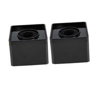 FONDOTIN Micrófono De Entrevista Cubo Cuadrado Abs 2 Piezas para Reporteros Profesionales, Diseño Portátil Resistente a Golpes, Uso En Estudio, Transmisión y Entrevistas, Color Negro