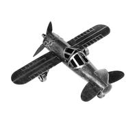 FONDOTIN Modelo de Avión de Hierro Retro Vintage, Adorno Decorativo de Mesa para Hogar y Oficina, Decoración Artística para Sala de Estar, Pieza Única de Colección Entre 15-20 Cm
