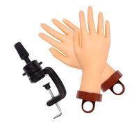 FONDOTIN Modelo de Mano para Práctica de Uñas Flexible y Realista con Abrazadera para Escritorio Mano de Entrenamiento para Manicura Profesional con Soporte para Técnicas de Arte Uñas