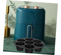 FONDOTIN Molde para Tartas de Silicona con Cavidades Antiadherente Seguro y Resistente para Bizcochos y Postres Compatible con Freidora de Aire Color Negro Grande para Repostería y