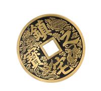 FONDOTIN Moneda de Fortuna de Cobre Puro Decorativa para Suerte y Feng Shui Amuleto Tradicional para Atraer Dinero y Protección Hogar Única para Decoración y Regalos