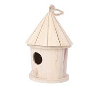 FONDOTIN Nido Colgante de Madera sin Forma de Torre Cama para Aves Pequeña y Duradera Accesorio Creativo para Exterior y Jardín para Canarios y Periquitos