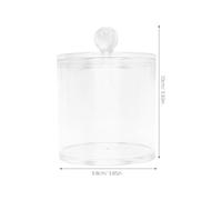 FONDOTIN Organizador Algodón y Bastoncillos con Tapa Caja Acrílica Grande para Baño y Maquillaje Almacenamiento Multiusos para Hisopos Discos Desmaquillantes y Accesorios Pequeños