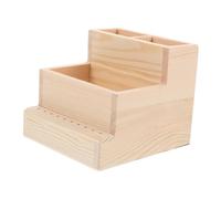 FONDOTIN Organizador de Brocas para Uñas de Madera Gran Capacidad Caja de Almacenamiento para Manicura y Herramientas de Nail Drill Bits Holder Portátil para Salones y Profesional