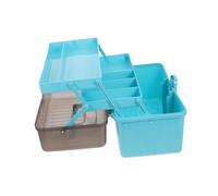 FONDOTIN Organizador De Medicamentos Botiquín Grande 1 Unidad Caja De Almacenamiento Plástico Transparente Capas Portátiles Para Primeros Auxilios Uso Doméstico Emergencia