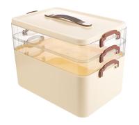 FONDOTIN Organizador de Medicamentos de Plástico Multiusos con Tres y Asa Caja Transparente Portátil para Almacenamiento de Emergencia Hogar Oficina y Viajes