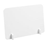 FONDOTIN Panel de Privacidad de Escritorio PVC Blanco Borde Redondo | Room Divider, Particiones de Escritorio para Empresa y Escuela, Spray Proof, Wearproof y Broken-resistant