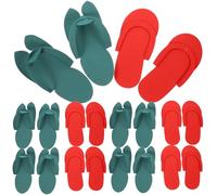 FONDOTIN Pantuflas Desechables de EVA para Pedicura 16 Pares Zapatillas de Salón de Belleza y Hotel Cómodas y Plegables para Uso en Spa y Cuidado de Pies Color Aleatorio Color Aleatorio