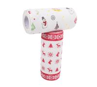 FONDOTIN Papel Antigrasa Patrón Navideño 2 Piezas Tamaño Estándar Revestimiento De Papel Resistente Grasa Para Envolver Alimentos Adecuado Para Picnic y Cocina Festiva