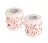 FONDOTIN Papel Higiénico Decorativo para Baño San Valentín 2 Rollos Suaves Estampados Románticos para Decoración Fiesta Aniversario Bodas Estilo Rústico Accesorios Baño