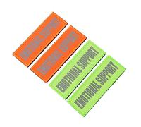 FONDOTIN Parches Profesionales para Perros Reflectantes, Resistentes Al Desgaste, De Nailon, 4 Unidades, Complemento para Arnés y Chaleco, Uso Exteriores, para Perros De Servicio y Mascotas