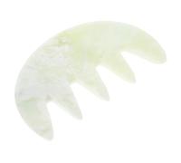 FONDOTIN Peine De Jade Natural Para Masaje Escalpado y Facial Herramienta Relajante Portátil Mejora La Absorción De Productos Para Cuidado Piel Combina Efecto Refrescante y Acción De
