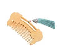 FONDOTIN Peine de Madera con Diseño Ruyi Lock Cepillo Artesanal para Masaje de Cabelludo y Cuidado de Cabello y para Mujeres Madera Boj Pulido Mano