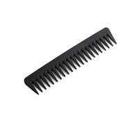 FONDOTIN Peine Vintage de Dientes Anchos para Hombre Antiestático y Ligero para Peinar Cabello Mojado y Secado con Secador Peine Profesional para Estilismo Slicked-back Negro