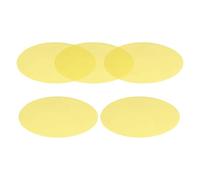 FONDOTIN Película Adhesiva para Lámparas LED Redondas 100 Mm, 5 Láminas Amarillas Translúcidas para Corrección de Color y Ambiente Cálido, Filtro Difusor para Iluminación de