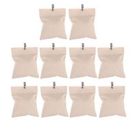 FONDOTIN Pesas para Cortinas de Exterior Clip, 10 Unidades Color Beige Claro, Sacos de Arena Resistentes al Viento para Pérgolas, Cenadores y Jardines, Contrapesos para Cortinas de Alta