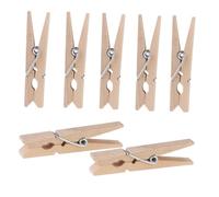 FONDOTIN Pinzas De Madera Ropa Pequeñas 4,8 Cm Madera Natural Multifuncionales para Manualidades y Decoración Set De 100 Unidades
