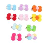 FONDOTIN Pinzas Pelo De Mascotas Lazo Mini, 10 Piezas, Accesorio Decorativo para Perros y Gatos, Clip De Lazo Color Aleatorio, Adecuado para Fiesta y Uso Diario