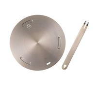 FONDOTIN Placa Difusora de Calor de Acero Inoxidable 28 CM para Cocina de Gas E Inducción Adaptador Redondo para Cocinas Vitrocerámicas y Eléctricas Disco Guía Térmico para Guisos Largos