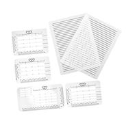 FONDOTIN Plantilla Regla Dibujo Plástico para Estudiantes Plantilla Guía Caligrafía y Lettering Diseño Fijo para Cartas y Sobres Portátil y Ligera Uso Escolar y Artístico