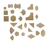 FONDOTIN Plantillas Acrílicas para Patchwork 27 Piezas Regla Transparente para Costura DIY Herramienta de Corte Preciso para Diseño de Acolchado y Manualidades Textiles