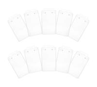 FONDOTIN Porta Credencial de Plástico Abs Transparente Vertical 10,5 X 6 Cm, Pack 10 Unidades, Funda Rígida para Tarjetas de Identificación, Uso Oficina, Enfermería y Estudiantes