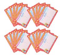 FONDOTIN Premios de Reconocimiento para Aula 20 Certificados A4 Color Rojo Diseño Caricatura para Estudiantes Escolares, Premios Académicos Imprimibles para Motivación y Logros Educativos