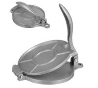 FONDOTIN Prensa de Tortilla Redonda de Aluminio para Moldear Masa Herramienta de Cocina Resistente y Fácil de Limpiar para Uso Doméstico y Profesional