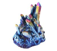 FONDOTIN Racimo de Cristal Natural con Revestimiento Colorido Adorno de Escritorio para Decoración del Hogar Única de Estilo Aleatorio para Regalos y Artesanía