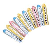 FONDOTIN Regla Plegable para Niños 30 Cm Diseño Geométrico Motivos De Piano, Plástico Duradero y Ligera, Accesorio Práctico para Estudiantes Uso Escolar Diario