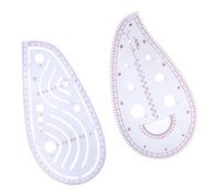 FONDOTIN Reglas de Costura Multifuncionales de Pvc Flexibles, 2 Piezas para Cortar y Medir Muestras de Ropa, Precisión para Patchwork y Patronaje, Herramienta Esencial para Sastrería