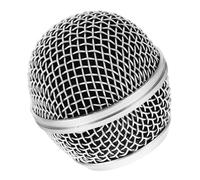 FONDOTIN Rejilla Metálica de Reemplazo para Micrófono Cabezal Anti-colisión Resistente y Duradero Cubierta Protectora Compatible con Varios Modelos Diseño Profesional Color Plata