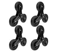 FONDOTIN Ruedas Triangulares para Carretilla de Mano, Juego de 4 Piezas de Hierro Duradero, Ruedas para Carrito de Compras Plegable, Aptas para Escaleras y Uso en Exteriores