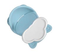 FONDOTIN Sillón de Baño Antideslizante para Niña con Ventosas y Soporte Estable Asiento Infantil para Ducha y Bañera Color Azul con Rejilla de Drenaje para Niñas